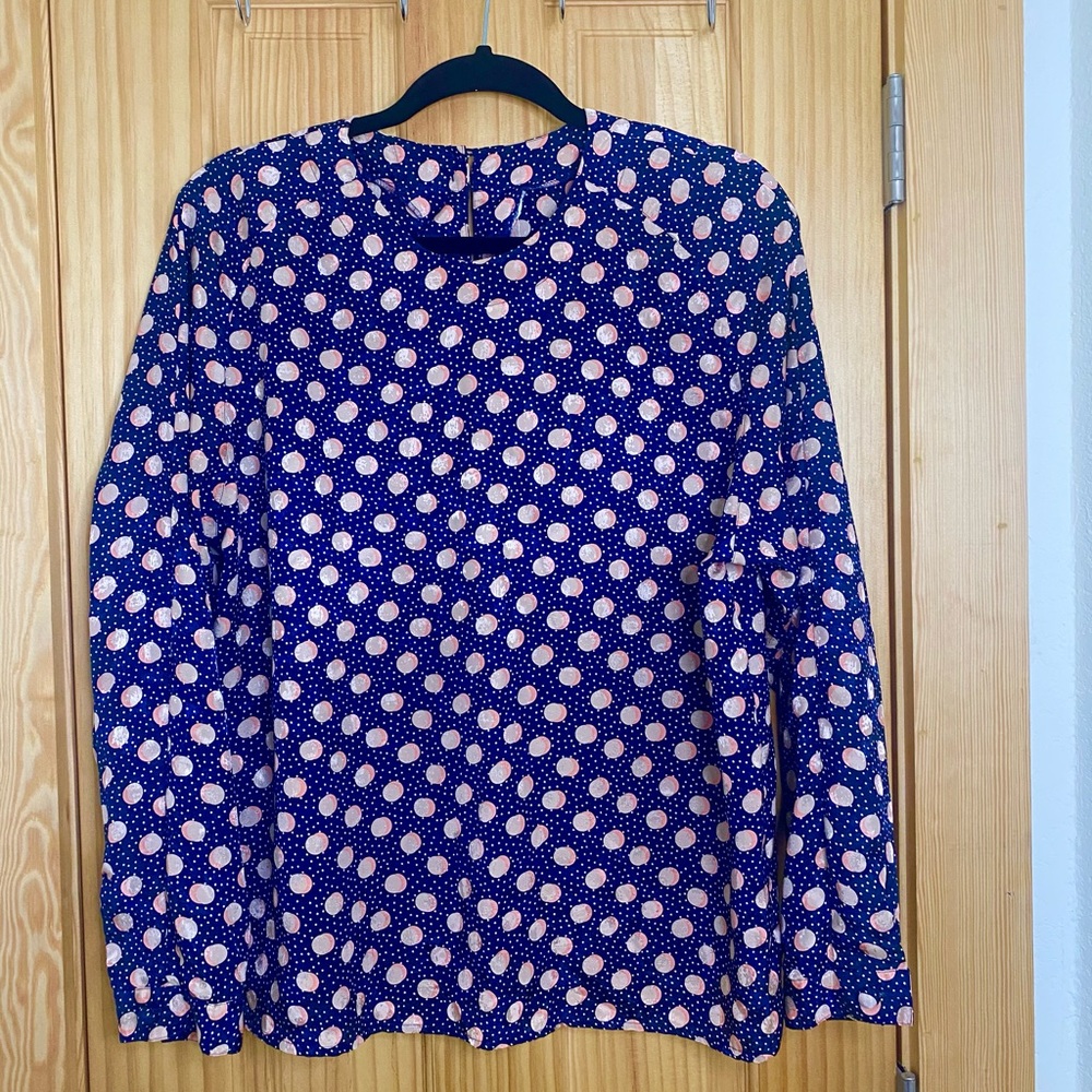 Vintage PINK ECLIPSE Long Sleeve Blouse SZ Medium